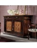 MOBILI 2G -  Soggiorno Classico Completo Legno intarsio bicolore shabby VISTA FRONTALE