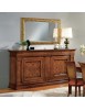 MOBILI 2G - Credenza classica 2 porte 3 cassetti legno bassano intarsio 215X56x117 vista frontale