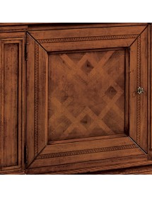 MOBILI 2G - Credenza classica 2 porte 3 cassetti legno bassano intarsio 215X56x117 vista frontale intarsio