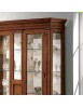 MOBILI 2G - Vetrina classica 2 porte 3 cassetti intarsio legno bassano 161X50x216 vista frontale