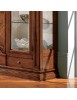 MOBILI 2G - Vetrina classica 2 porte 3 cassetti intarsio legno bassano 161X50x216 vista frontale