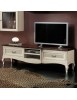 MOBILI 2G - Parete Attrezzata porta tv Classica Legno bicolore shabby vista frontale