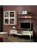 MOBILI 2G - Parete Attrezzata porta tv Classica Legno bicolore shabby vista frontale