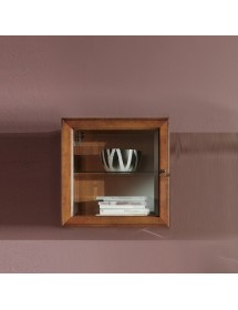 MOBILI 2G - Parete Attrezzata porta tv classica intarsio Legno bassano VISTA FRONTALE PENSILE