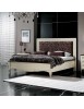 MOBILI 2G - Camera da letto completa legno bianco bicolore shabby vista frontale letto