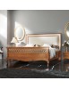 MOBILI 2G - Letto matrimoniale Classico imbottito ecopelle Legno bassano 182x215x130 vista frontale