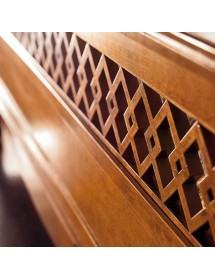 MOBILI 2G - Camera da letto classica intarsiata legno bassano vista frontale pedata