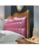 MOBILI 2G - Letto matrimoniale imbottito classico Legno bassano 170x211 VISTA FRONTALE TESTATA CON BOTTONI