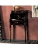 MOBILI 2G - Bureau 5 cassetti in legno noce consumato shabby 55X41x100 vista frontale
