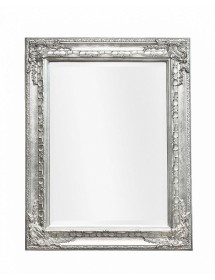 MOBILI2G - Specchiera in foglia argento rettangolare- Misure: l.75 x h.95 x p.3