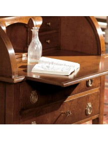MOBILI 2G - Bureau classico 9 cassetti in legno bassano 72X50x102 vista frontale aperto