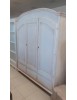 MOBILI 2G - Armadio classico 3 porte 3 cassetti sagomato legno shabby 163x58x200 vista laterale