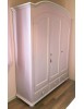 MOBILI 2G - Armadio classico 3 porte 3 cassetti sagomato legno shabby 163x58x200 vista laterale