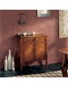 MOBILI 2G - Credenza classica 2 porte 2 cassetti intarsio legno bassano 71X41x83 vista frontale