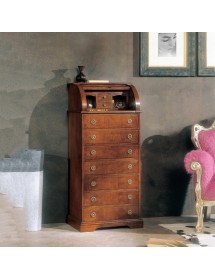 MOBILI 2G - Bureau classico 9 cassetti in legno bassano 56X41x120 vista frontale