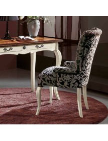 MOBILI 2G - Scrivania 2 cassetti legno bianco bicolore shabby 120X60x77 VISTA FRONTALE