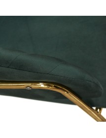 MOBILI 2G - Set 2 Sedie moderne Design metallo imbottite velluto 57x51,5x77 VISTA FRONTALE TESSUTO E METALLO STRUTTURA