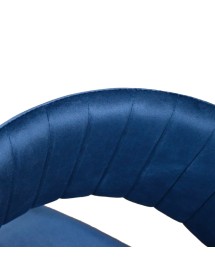 MOBILI 2G - Set 2 Sedie moderne Design metallo imbottite velluto 57x51,5x77 VISTA FRONTALE TESSUTO