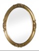MOBILI2G - Specchiera in foglia oro ovale- Misure: l.52 x h.62 x p.5