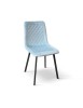 MOBILI 2G - Set 4 Sedie moderne Design metallo imbottite velluto 44x54x88 VISTA FRONTALE