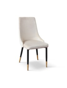 MOBILI 2G - Set 4 Sedie moderne Design metallo imbottite velluto 40x43x93 vista frontale