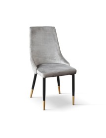 MOBILI 2G - Set 4 Sedie moderne Design metallo imbottite velluto 40x43x93 vista frontale