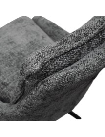 MOBILI 2G - Set 2 Sedie moderne Design metallo imbottite tessuto 49x48x88 VISTA FRONTALE TESSUTO