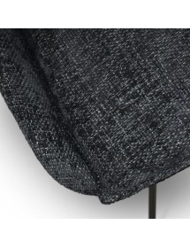 MOBILI 2G - Set 2 Sedie moderne Design metallo imbottite tessuto 49x48x88 VISTA FRONTALE TESSUTO