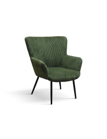 MOBILI 2G - Poltrona moderna Design metallo imbottita velluto 72x73x87,5 vista frontale