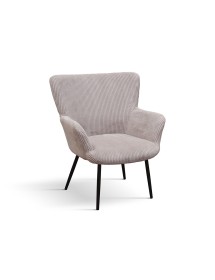 MOBILI 2G - Poltrona moderna Design metallo imbottita velluto 72x73x87,5 vista frontale