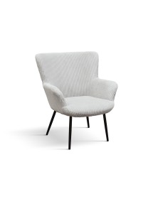 MOBILI 2G - Poltrona moderna Design metallo imbottita velluto 72x73x87,5 vista frontale