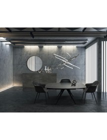 MOBILI 2G - Set 2 Sedie moderne Design metallo ecopelle antracite 43x60x83 vista frontale