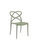 MOBILI 2G - SET 04 SEDIE VERDI AVOCADO IN POLIPROPILENE MISURA L55X50 H.82 vista frontale