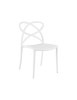 MOBILI 2G - SET 04 SEDIE BIANCHE IN POLIPROPILENE MISURA L55X50 H.82 VISTA FRONTALE
