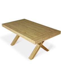 TAVOLO RETTANGOLARE ALLUNGABILE ROVERE CONSUMATO 180X100 H.77 (654)