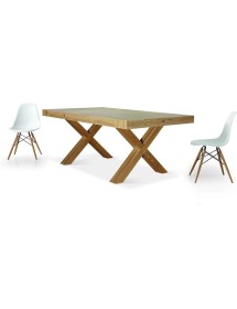 TAVOLO RETTANGOLARE ALLUNGABILE ROVERE CONSUMATO 180X100 H.77 (654)