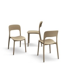 MOBILI 2G - Set 4 Sedie Design Moderne Polipropilene 40x40x79 vista frontale