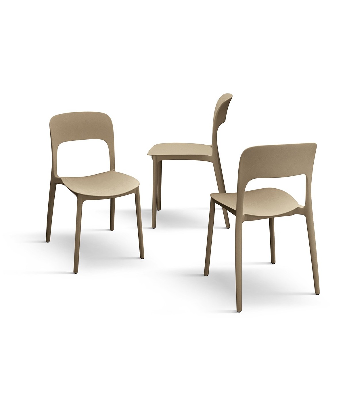 MOBILI 2G - Set 4 Sedie Design Moderne Polipropilene 40x40x79 vista frontale