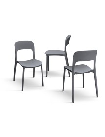 MOBILI 2G - Set 4 Sedie Design Moderne Polipropilene 40x40x79 vista frontale