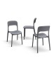 MOBILI 2G - Set 4 Sedie Design Moderne Polipropilene 40x40x79 vista frontale