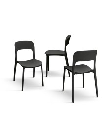 MOBILI 2G - Set 4 Sedie Design Moderne Polipropilene 40x40x79 vista frontale