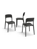 MOBILI 2G - Set 4 Sedie Design Moderne Polipropilene 40x40x79 vista frontale