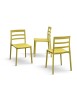 MOBILI 2G - Set 4 Sedie Design Moderne Polipropilene 45x45x80 vista frontale