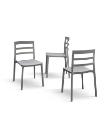 MOBILI 2G - Set 4 Sedie Design Moderne Polipropilene 45x45x80 vista frontale