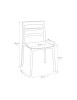 MOBILI 2G - Set 4 Sedie Design Moderne Polipropilene 45x45x80 vista frontale misure