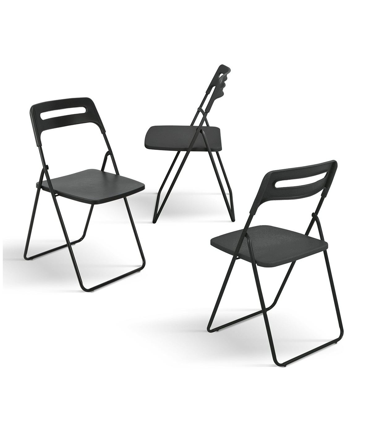 MOBILI 2G - Set 6 Sedie pieghevoli Design Moderne Polipropilene 43x40x78 vista frontale