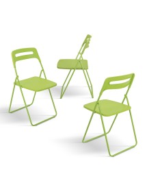 MOBILI 2G - Set 6 Sedie pieghevoli Design Moderne Polipropilene 43x40x78 vista frontale