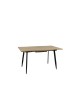 Mobili 2G - Tavolo moderno design allungabile rovere naturale 140x85x76 VISTA FRONTALE
