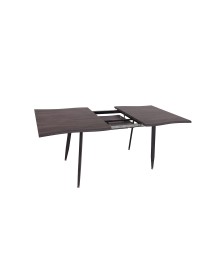 Mobili 2G - Tavolo moderno design allungabile rovere grigio 140x85x76 VISTA FRONTALE APERTURA CENTRALE