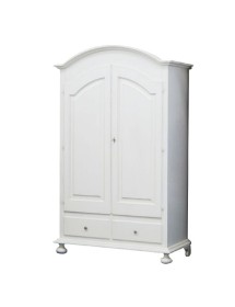 ARMADIO CAPPELLO TONDO BIANCO OPACO SHABBY 125x60x200 (1245)